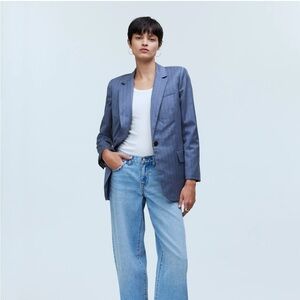 NWT Women’s Madewell Single-Breasted Blazer in Dark Mediterranean Size 6